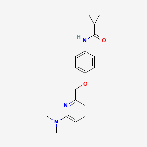 N-[4-[[6-(dimethylamino)pyridin-2-yl]methoxy]phenyl]cyclopropanecarboxamide