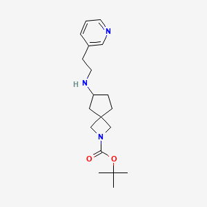 Tert-butyl 6-(2-pyridin-3-ylethylamino)-2-azaspiro[3.4]octane-2-carboxylate