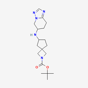 Tert-butyl 6-(5,6,7,8-tetrahydro-[1,2,4]triazolo[1,5-a]pyridin-6-ylamino)-2-azaspiro[3.4]octane-2-carboxylate