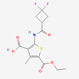 2-[(3,3-Difluorocyclobutanecarbonyl)amino]-5-ethoxycarbonyl-4-methylthiophene-3-carboxylic acid