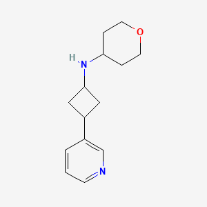 N-(3-pyridin-3-ylcyclobutyl)oxan-4-amine