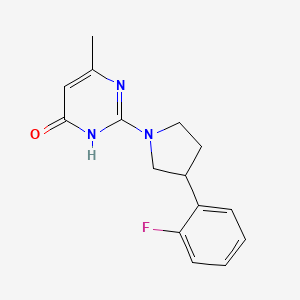 2-[3-(2-fluorophenyl)pyrrolidin-1-yl]-4-methyl-1H-pyrimidin-6-one