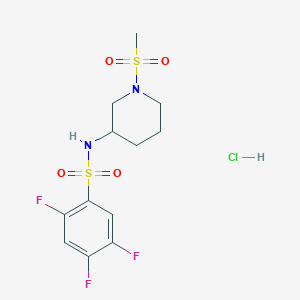 2,4,5-trifluoro-N-(1-methylsulfonylpiperidin-3-yl)benzenesulfonamide;hydrochloride