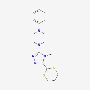 1-[5-(1,3-Dithian-2-yl)-4-methyl-1,2,4-triazol-3-yl]-4-phenylpiperazine