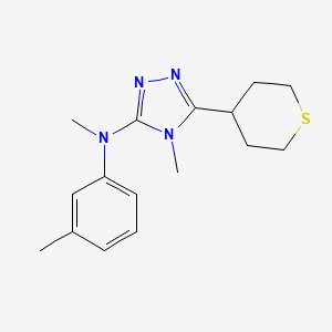 N,4-dimethyl-N-(3-methylphenyl)-5-(thian-4-yl)-1,2,4-triazol-3-amine