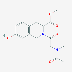 methyl 2-[2-[acetyl(methyl)amino]acetyl]-7-hydroxy-3,4-dihydro-1H-isoquinoline-3-carboxylate