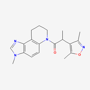 2-(3,5-dimethyl-1,2-oxazol-4-yl)-1-(3-methyl-8,9-dihydro-7H-imidazo[4,5-f]quinolin-6-yl)propan-1-one