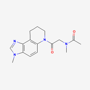 N-methyl-N-[2-(3-methyl-8,9-dihydro-7H-imidazo[4,5-f]quinolin-6-yl)-2-oxoethyl]acetamide