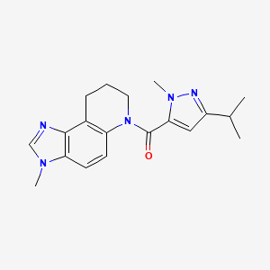 (3-methyl-8,9-dihydro-7H-imidazo[4,5-f]quinolin-6-yl)-(2-methyl-5-propan-2-ylpyrazol-3-yl)methanone