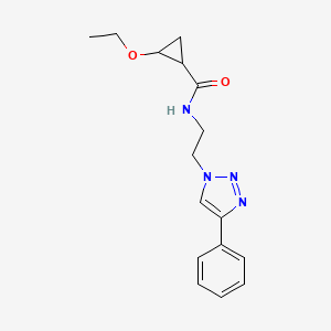 2-ethoxy-N-[2-(4-phenyltriazol-1-yl)ethyl]cyclopropane-1-carboxamide