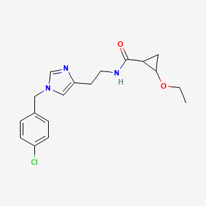 N-[2-[1-[(4-chlorophenyl)methyl]imidazol-4-yl]ethyl]-2-ethoxycyclopropane-1-carboxamide