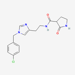 N-[2-[1-[(4-chlorophenyl)methyl]imidazol-4-yl]ethyl]-2-oxopyrrolidine-3-carboxamide