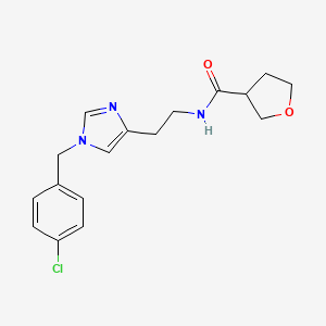 N-[2-[1-[(4-chlorophenyl)methyl]imidazol-4-yl]ethyl]oxolane-3-carboxamide