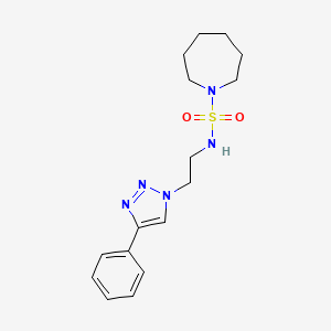 N-[2-(4-phenyltriazol-1-yl)ethyl]azepane-1-sulfonamide