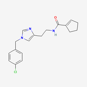 N-[2-[1-[(4-chlorophenyl)methyl]imidazol-4-yl]ethyl]cyclopentene-1-carboxamide