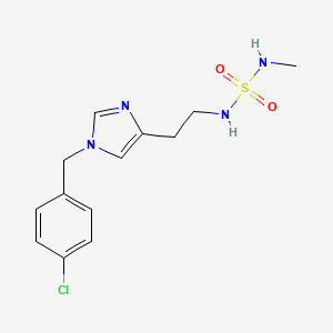 2-[1-[(4-chlorophenyl)methyl]imidazol-4-yl]-N-(methylsulfamoyl)ethanamine