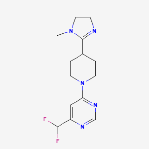 4-(Difluoromethyl)-6-[4-(1-methyl-4,5-dihydroimidazol-2-yl)piperidin-1-yl]pyrimidine