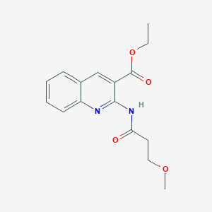 Ethyl 2-(3-methoxypropanoylamino)quinoline-3-carboxylate