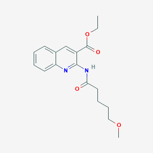 Ethyl 2-(5-methoxypentanoylamino)quinoline-3-carboxylate