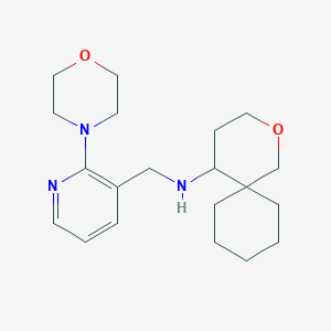 N-[(2-morpholin-4-ylpyridin-3-yl)methyl]-2-oxaspiro[5.5]undecan-5-amine