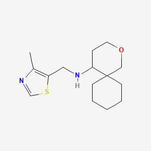 N-[(4-methyl-1,3-thiazol-5-yl)methyl]-2-oxaspiro[5.5]undecan-5-amine