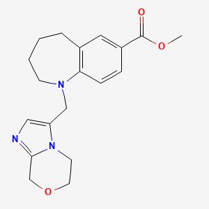 methyl 1-(6,8-dihydro-5H-imidazo[2,1-c][1,4]oxazin-3-ylmethyl)-2,3,4,5-tetrahydro-1-benzazepine-7-carboxylate