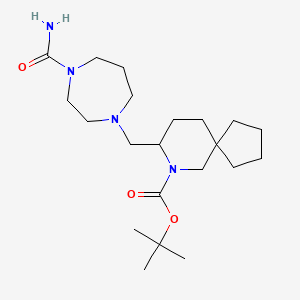 Tert-butyl 8-[(4-carbamoyl-1,4-diazepan-1-yl)methyl]-7-azaspiro[4.5]decane-7-carboxylate