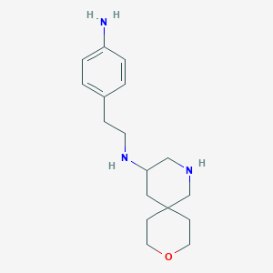 N-[2-(4-aminophenyl)ethyl]-9-oxa-2-azaspiro[5.5]undecan-4-amine