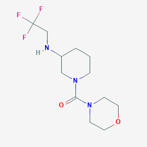 molecular formula C12H20F3N3O2 B7313033 Morpholin-4-yl-[3-(2,2,2-trifluoroethylamino)piperidin-1-yl]methanone 