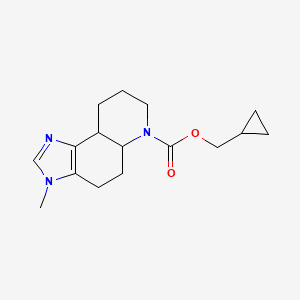 molecular formula C16H23N3O2 B7313134 cyclopropylmethyl 3-methyl-5,5a,7,8,9,9a-hexahydro-4H-imidazo[4,5-f]quinoline-6-carboxylate 