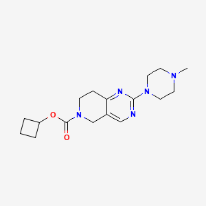 molecular formula C17H25N5O2 B7313163 cyclobutyl 2-(4-methylpiperazin-1-yl)-7,8-dihydro-5H-pyrido[4,3-d]pyrimidine-6-carboxylate 