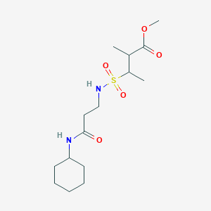 molecular formula C15H28N2O5S B7313224 Methyl 3-[[3-(cyclohexylamino)-3-oxopropyl]sulfamoyl]-2-methylbutanoate 