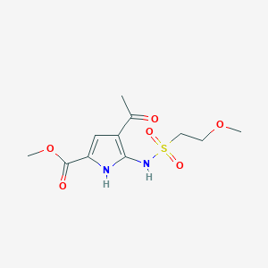 molecular formula C11H16N2O6S B7313754 methyl 4-acetyl-5-(2-methoxyethylsulfonylamino)-1H-pyrrole-2-carboxylate 