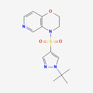 4-(1-Tert-butylpyrazol-4-yl)sulfonyl-2,3-dihydropyrido[4,3-b][1,4]oxazine