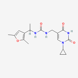 1-[(1-Cyclopropyl-2,4-dioxopyrimidin-5-yl)methyl]-3-[1-(2,5-dimethylfuran-3-yl)ethyl]urea