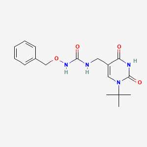 1-[(1-Tert-butyl-2,4-dioxopyrimidin-5-yl)methyl]-3-phenylmethoxyurea