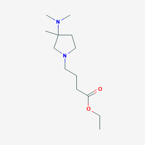 Ethyl 4-[3-(dimethylamino)-3-methylpyrrolidin-1-yl]butanoate