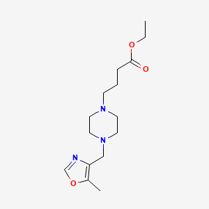 Ethyl 4-[4-[(5-methyl-1,3-oxazol-4-yl)methyl]piperazin-1-yl]butanoate