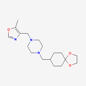 4-[[4-(1,4-Dioxaspiro[4.5]decan-8-ylmethyl)piperazin-1-yl]methyl]-5-methyl-1,3-oxazole