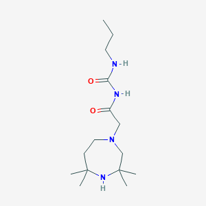 N-(propylcarbamoyl)-2-(3,3,5,5-tetramethyl-1,4-diazepan-1-yl)acetamide