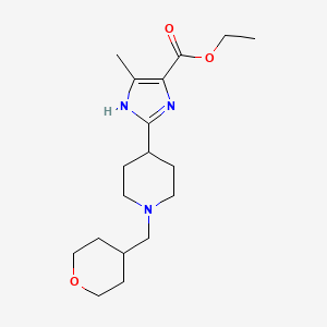 ethyl 5-methyl-2-[1-(oxan-4-ylmethyl)piperidin-4-yl]-1H-imidazole-4-carboxylate