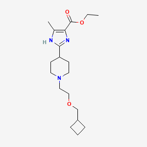 ethyl 2-[1-[2-(cyclobutylmethoxy)ethyl]piperidin-4-yl]-5-methyl-1H-imidazole-4-carboxylate