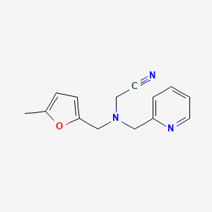 2-[(5-Methylfuran-2-yl)methyl-(pyridin-2-ylmethyl)amino]acetonitrile