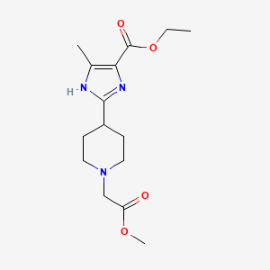 ethyl 2-[1-(2-methoxy-2-oxoethyl)piperidin-4-yl]-5-methyl-1H-imidazole-4-carboxylate