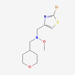 N-[(2-bromo-1,3-thiazol-4-yl)methyl]-N-methoxy-1-(oxan-4-yl)methanamine