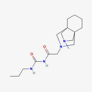 2-(11-methyl-8,11-diazatricyclo[4.3.3.01,6]dodecan-8-yl)-N-(propylcarbamoyl)acetamide