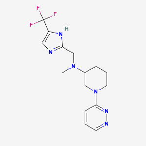 N-methyl-1-pyridazin-3-yl-N-[[5-(trifluoromethyl)-1H-imidazol-2-yl]methyl]piperidin-3-amine