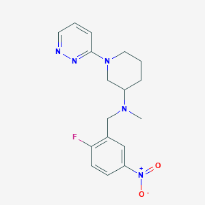 N-[(2-fluoro-5-nitrophenyl)methyl]-N-methyl-1-pyridazin-3-ylpiperidin-3-amine