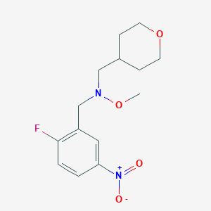 N-[(2-fluoro-5-nitrophenyl)methyl]-N-methoxy-1-(oxan-4-yl)methanamine