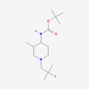 tert-butyl N-[1-(2-fluoro-2-methylpropyl)-3-methylpiperidin-4-yl]carbamate